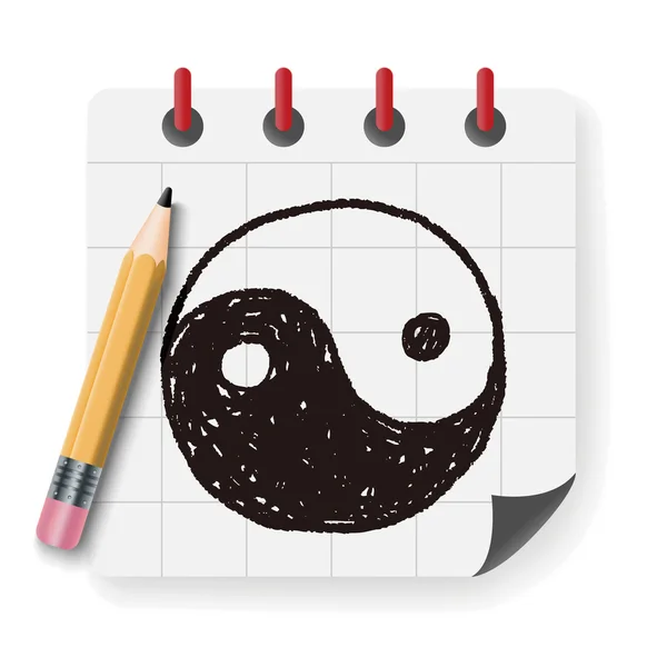 Tai Chi doodle Векторні ілюстрації — стоковий вектор