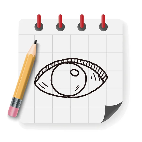 Eye doodle vector illustration — Stock Vector