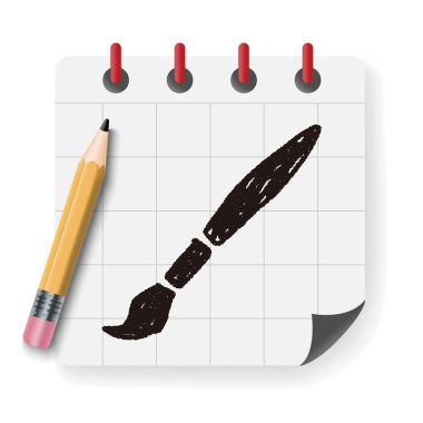 Fırça doodle vektör çizim