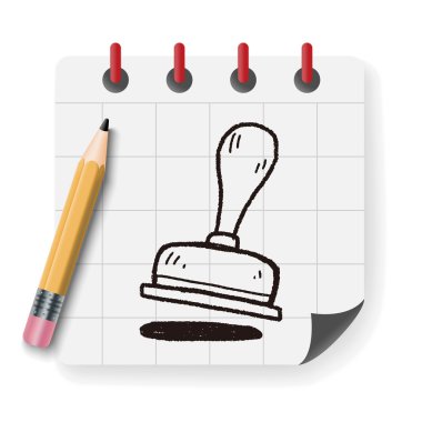 damga doodle vektör çizim