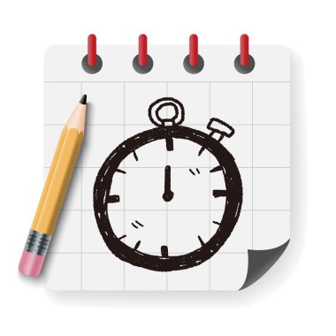 zaman doodle vektör çizim