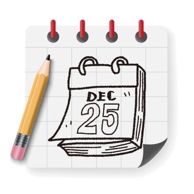 zaman doodle vektör çizim