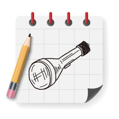 el feneri doodle vektör çizim