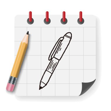 kalem vektör çizim vektör çizim doodle
