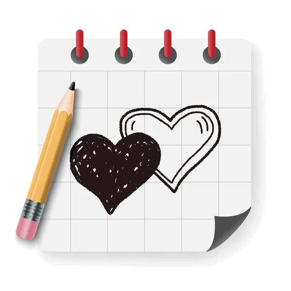 Illustration vectorielle Love doodle — Image vectorielle