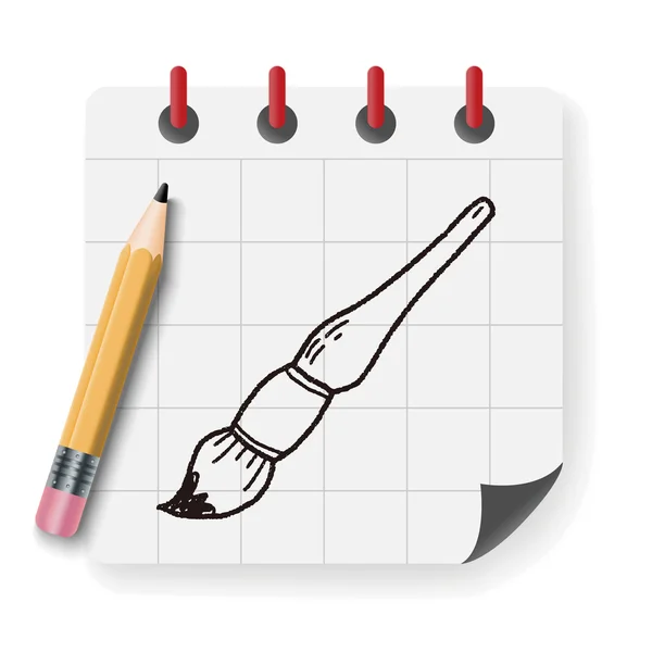 Ilustración vectorial de Doodle Brush — Vector de stock