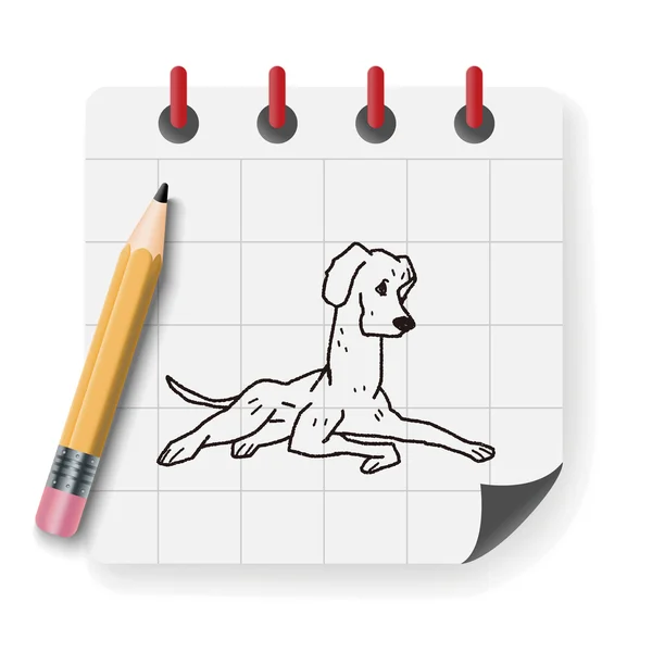 Dog doodle vector illustration — Stock Vector