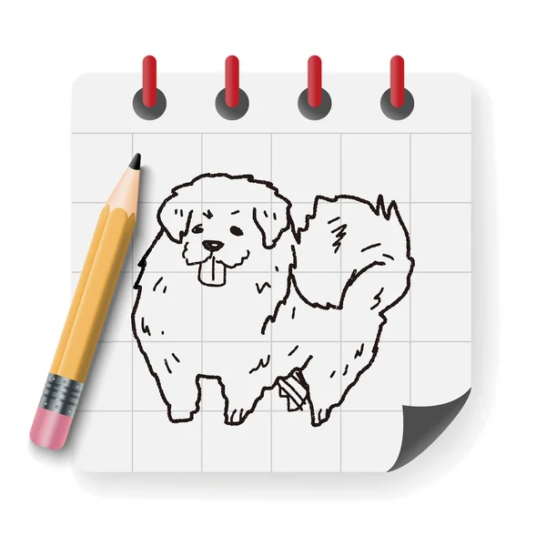 Dog doodle vector illustration — Stock Vector