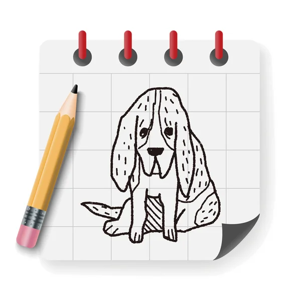 Dog doodle vector illustration — Stock Vector