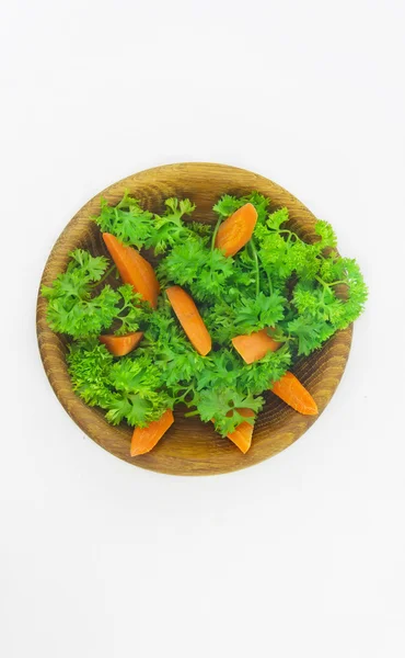 Salada com cenoura e rabanete — Fotografia de Stock