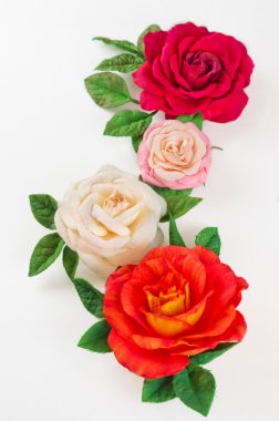 El yapımı çiçek kumaş foamiran