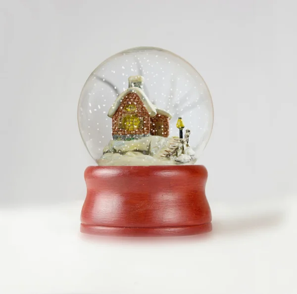 Christmas snow globe in white background. Can be used as a Chris — Stock Photo, Image