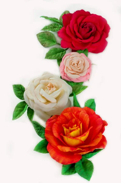 Rosas. Flores artificiales hechas de goma de esponja —  Fotos de Stock