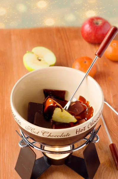 Horké čokoládové fondue — Stock fotografie