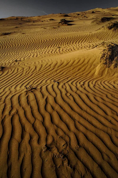 Kum tepelerinin manzarası Atacama Çölü, Şili