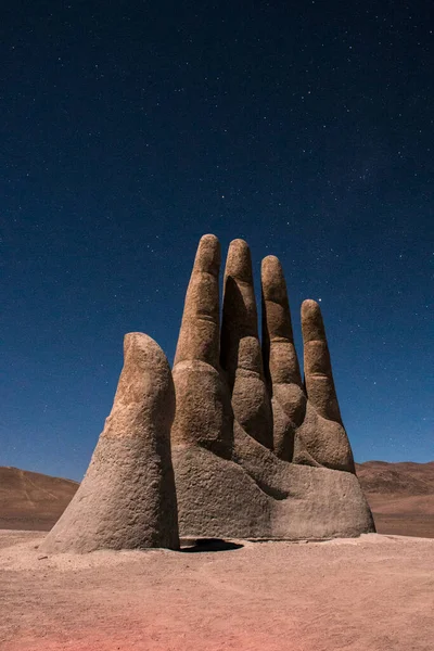Escultura Mano Del Desierto Desierto Atacama Antofagasta Chili — Photo