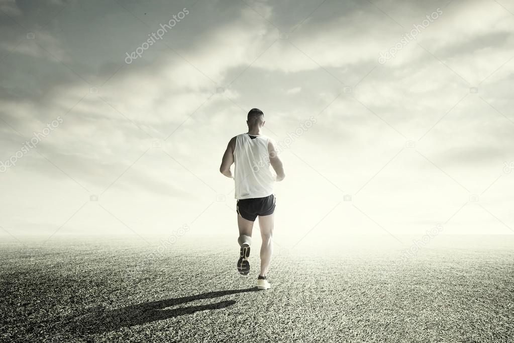 Runner daily training outside