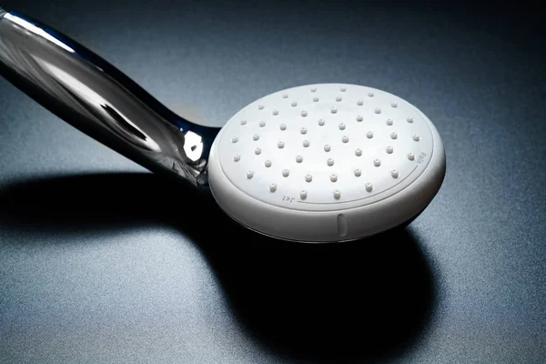 Shower Head Black Background Plumbing Shower Bathroom Accessories Home Goods — Φωτογραφία Αρχείου