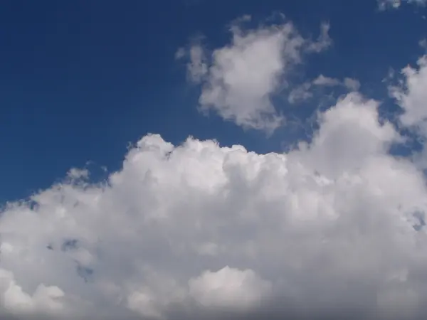 Awan berbulu putih di langit biru — Stok Foto