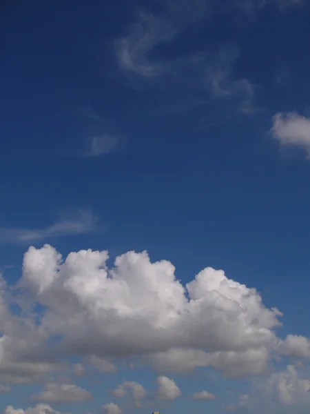 Awan berbulu putih di langit biru — Stok Foto