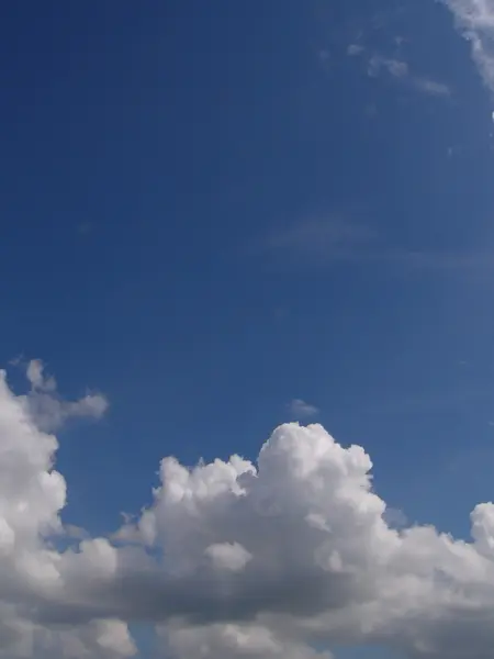 Awan berbulu putih di langit biru — Stok Foto