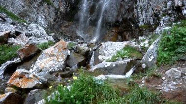 Büyük bir dağ şelalesi