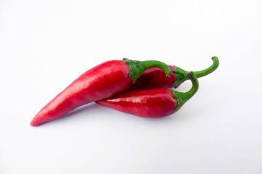 Kırmızı Acı Biber beyaz arkaplan