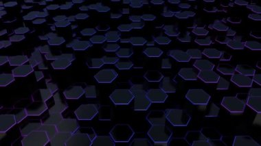 Altıgenlerin 3d döngü arkaplanı