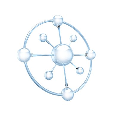 Parlak şeffaf molekül