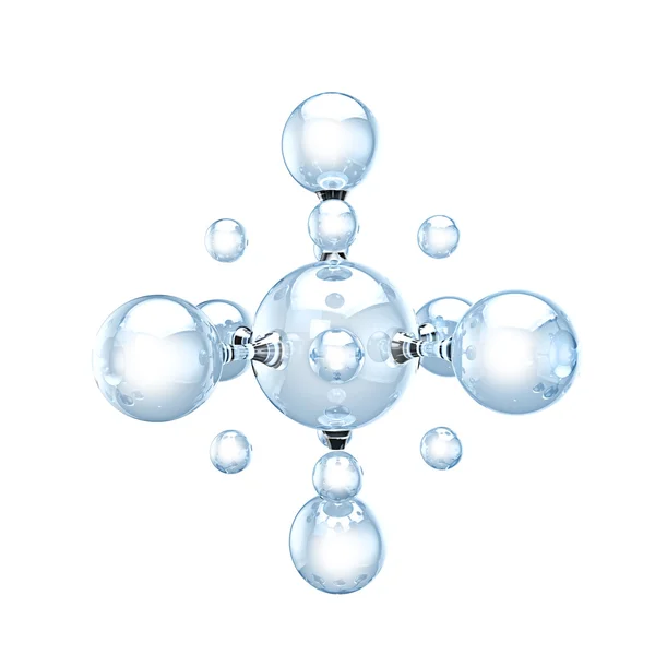 Molécule transparente brillante — Photo