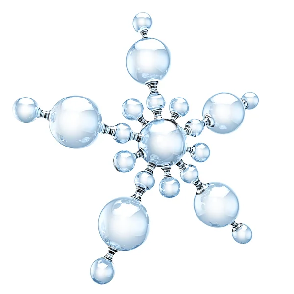 Glossy transparent molecule — Stock Photo, Image