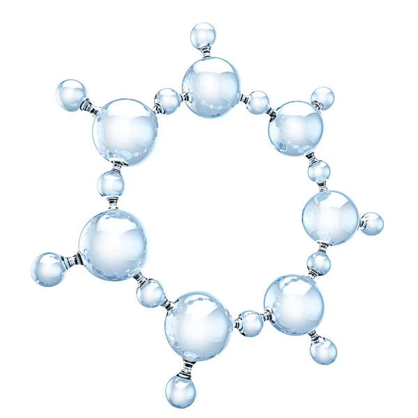 Glossy transparent molecule — Stock Photo, Image