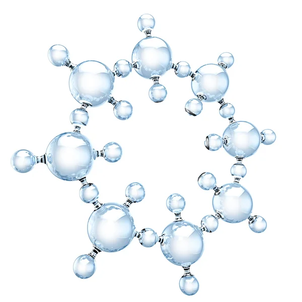 有光泽的透明分子 — 图库照片