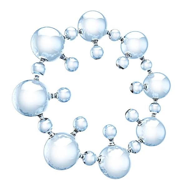 Glossy transparent molecule — Stock Photo, Image