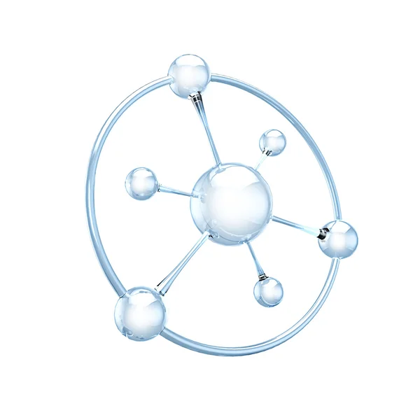 有光泽的透明分子 — 图库照片