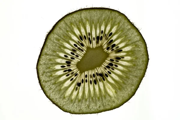 Kiwi slice, white background — Stock Photo, Image