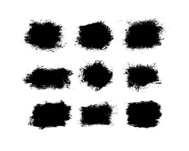 Beyaz arkaplanda mürekkep lekesi var. Çamur, leke, sprey, damla lekesi..