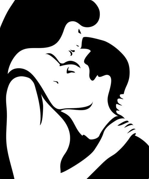 Hombre y mujer enamorados . — Vector de stock