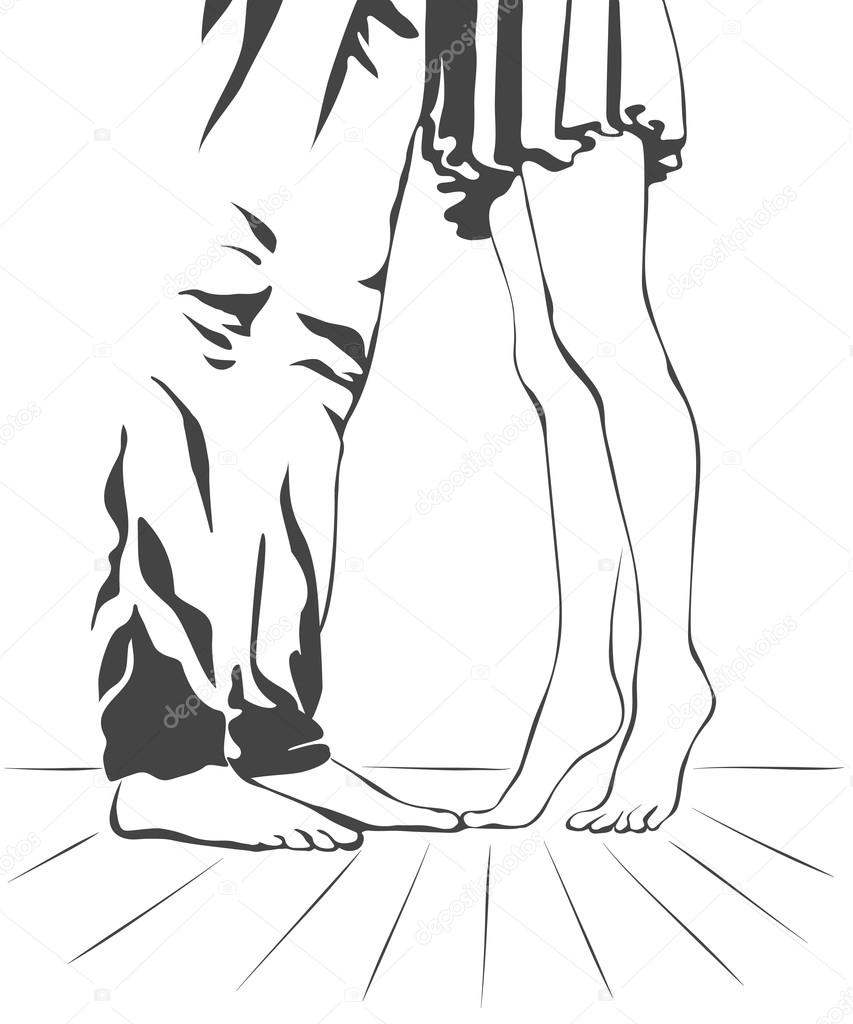 Man and woman in love. Vector illustration