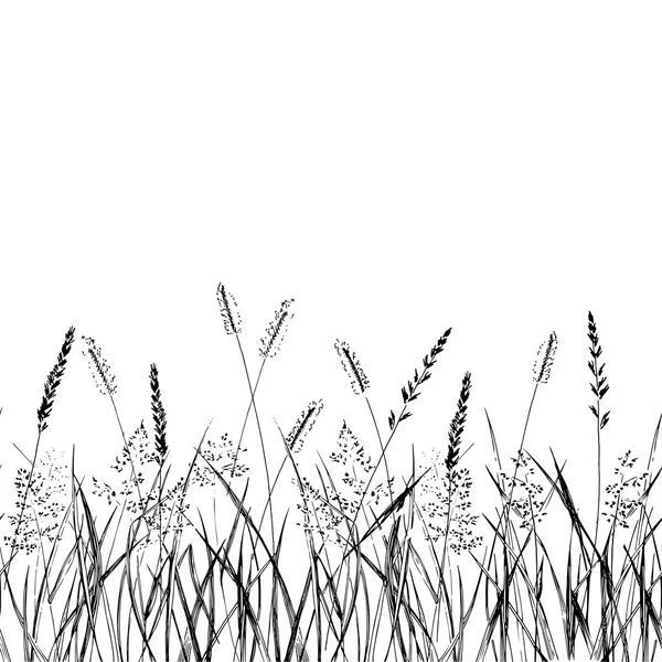 Seamless pattern grass strip. Vector Illustration — Stock Vector