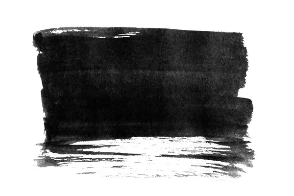 Namaloval štětec pozadí černého inkoustu. Ilustrace — Stock fotografie