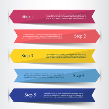 vektör satırları okları Infographic. 