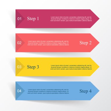 vektör satırları okları Infographic. 