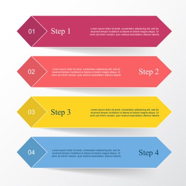 vektör satırları okları Infographic. 