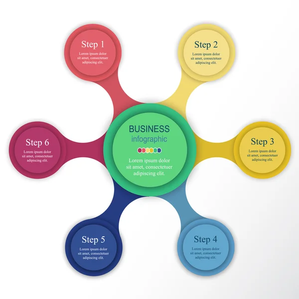 Modelo de infográfico Metaball —  Vetores de Stock