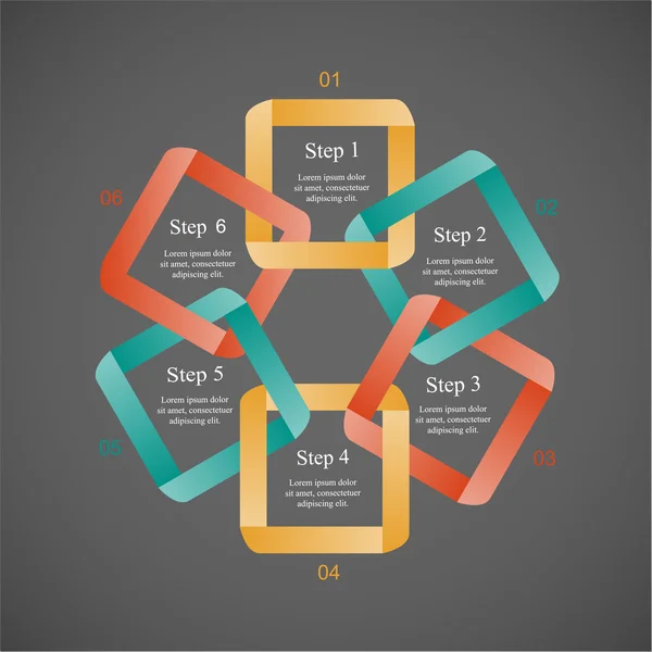 Modelo de infográfico vetorial —  Vetores de Stock