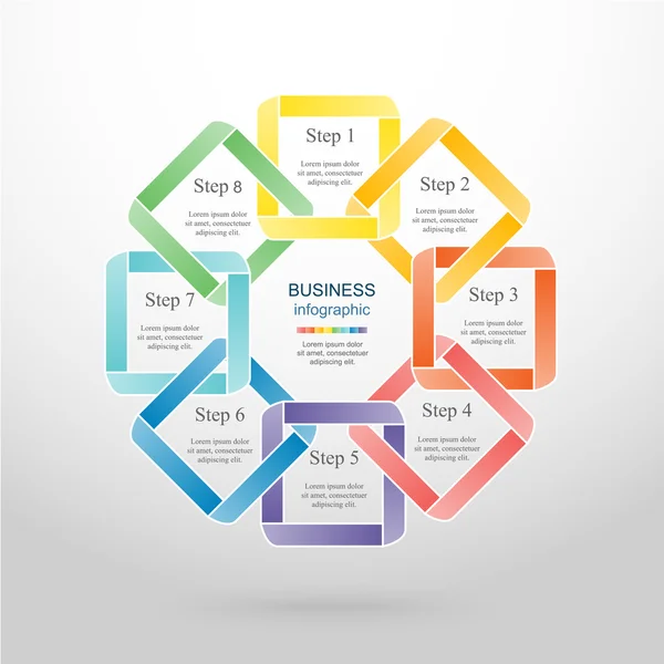 Modelo de infográfico vetorial — Vetor de Stock