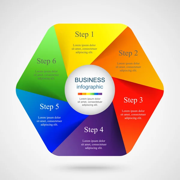 Modelo de infográfico vetorial — Vetor de Stock