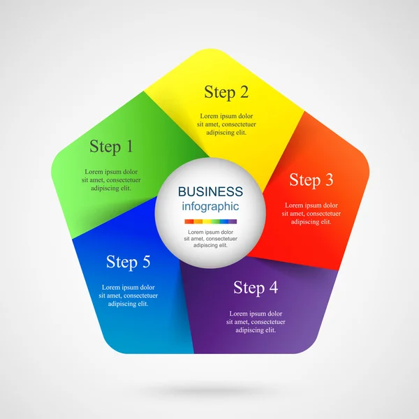 Modelo de infográfico vetorial — Vetor de Stock