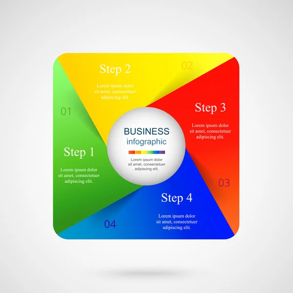 Modelo de infográfico vetorial — Vetor de Stock